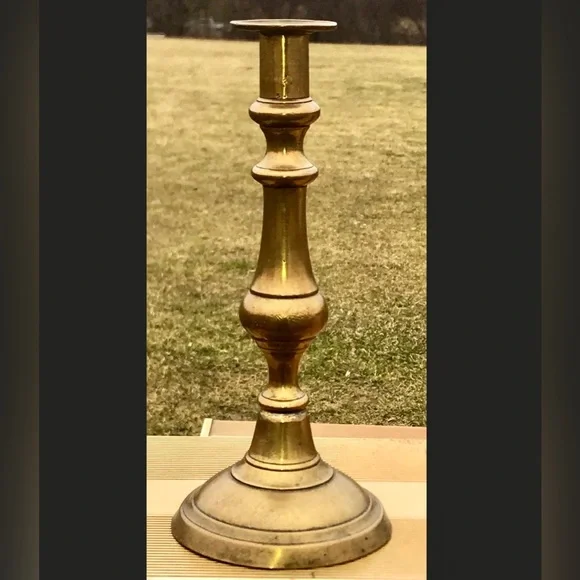 Vintage Late 19th Century Victorian Era Vintage Brass Push-up Candle Holder